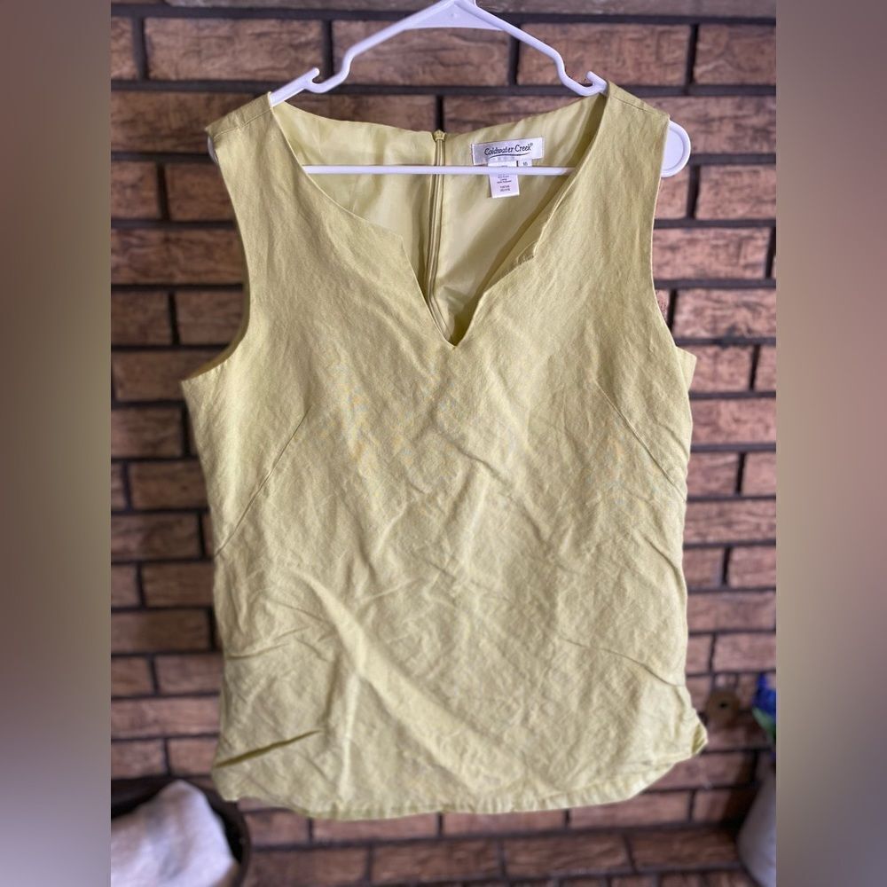 Cold‎ water creek linen blend tank top
